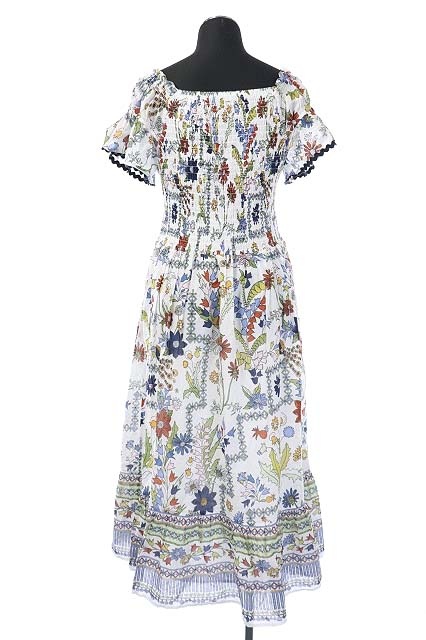 トリーバーチ TORY BURCH フラワープリントシャーリングロング  