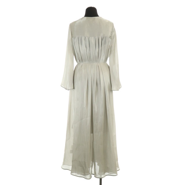 アメリヴィンテージ Ameri Vintage ss Medi Gather Negligee Dress ワンピース 長袖 ワイドスリーブ フレア ロング ギャザー 紐ベルトリボン M グレー Os レディース 170 ベクトルパーク