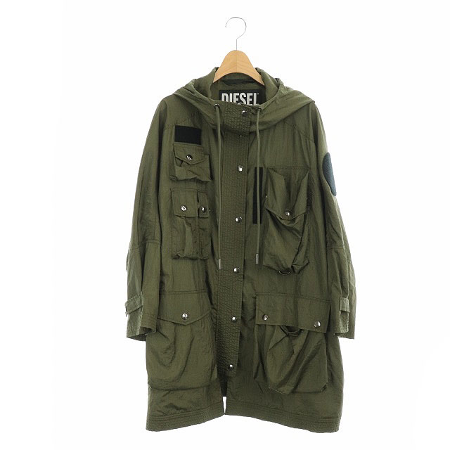 ディーゼル DIESEL フード付ナイロンコート ミリタリーコート ミドル丈 