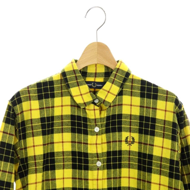 フレッドペリー FRED PERRY シャツワンピース ネルシャツ 長袖  