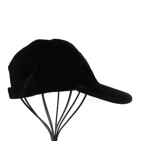 シャネル CHANEL 帽子 キャップ ココマーク ベロア M 黒 ブラック