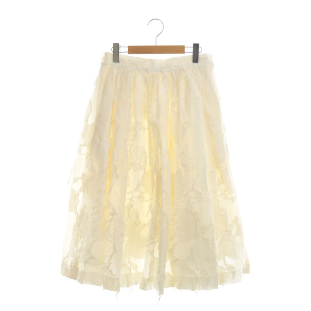 アキラナカ Akira Naka フレアスカート コットン ロング アイボリー Os レディース 170 ベクトルパーク