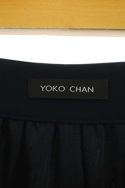YOKOCHAN Gathered Straight Pants 38 Navy