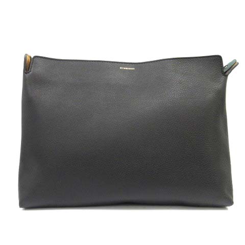 未使用品 バーバリー BURBERRY Large Tri-tone Leather Clutch 