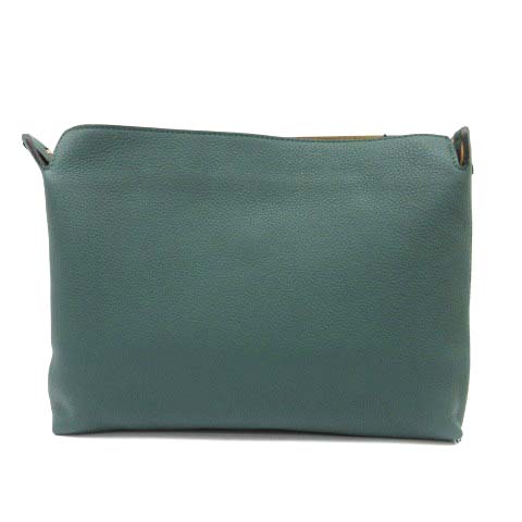 未使用品 バーバリー BURBERRY Large Tri-tone Leather Clutch 