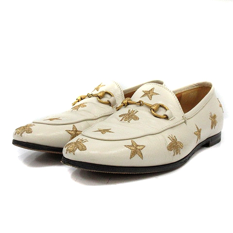 グッチ GUCCI ヨルダーン ローファー ビット エンブロイダリー付き 