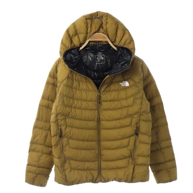 ザノースフェイス The North Face サンダーフーディ ダウンジャケット アウター ナイロン ジップアップ ロゴマーク L ダークベージュ Nyw Os レディース 170 ベクトルパーク