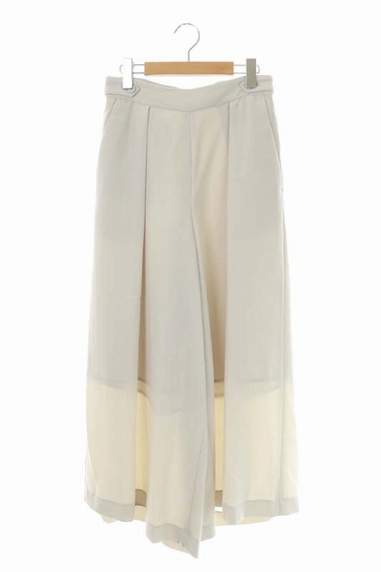 ナノユニバース Nano Universe 速乾タブベルトガウチョパンツ ワイド フレア タック 38 ライトグレージュ Cm Os レディース 170 ベクトルパーク