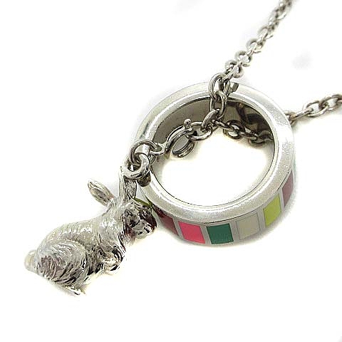 ポールスミス Paul Smith ネックレス リング うさぎ ラビット チェーン シルバー色 マルチカラー Mr1 レディース 170 ベクトルパーク