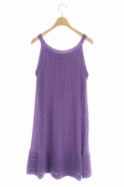 注目の福袋をピックアップ ノースリーブ ニット ワンピース Missoni ミッソーニ セミフレア レディース Os パープル 紫 40 ラウンドネック ミニ ワンピース Www Azns Org