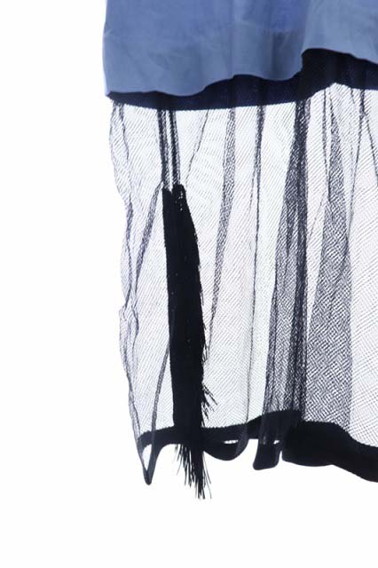 衝撃特価 レディース Os Mf ブラック ブルー 黒 青 36 半袖 切替 ロング ワンピース メッシュドレス Pulla Toga プルラ トーガ ワンピース Obaxworld Com