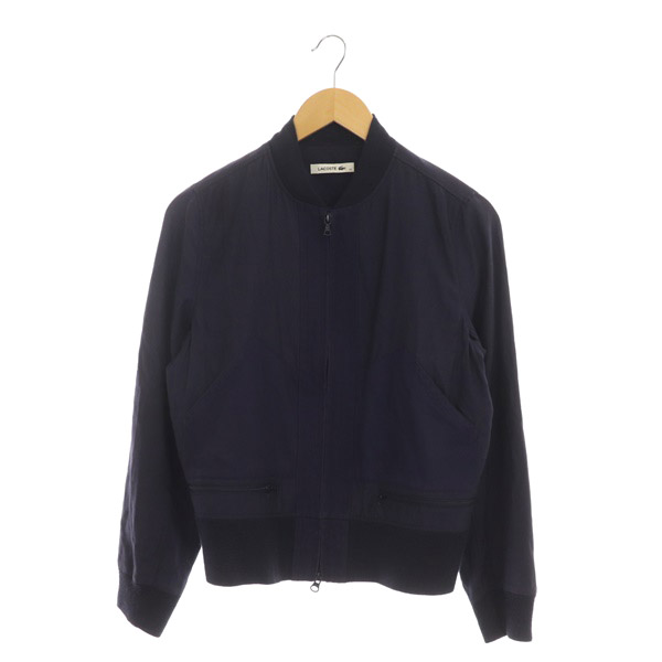 ラコステ LACOSTE ジップアップジャケット ブルゾン 34 紺 ネイビー 