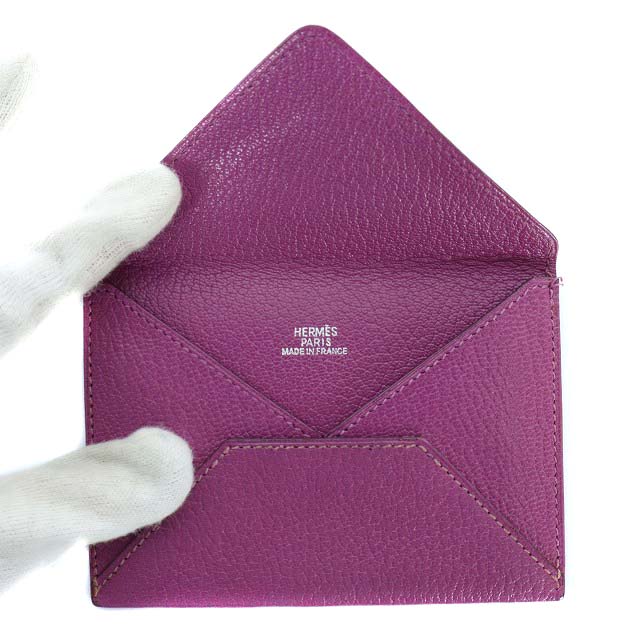 エルメス HERMES ミルファイユ カードケース 名刺入れ レザー レター型