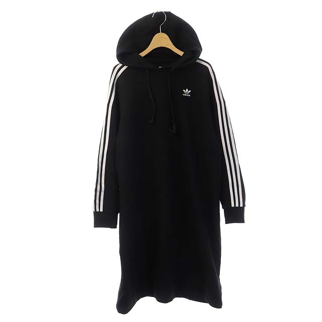 アディダスオリジナルス Adidas Originals クラシックフードワンピース パーカー ひざ丈 長袖 Ot 黒 白 ブラック ホワイト Df Os Sh レディース 170 ベクトルパーク