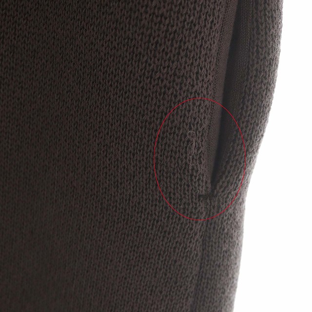 アダワス ADAWAS LIGHT INLAY フードロングニットベスト ジレ コットン ...