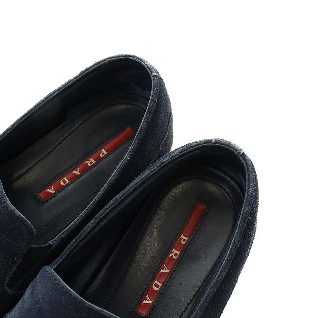 プラダ リネアロッサ PRADA LINEA ROSSA スリッポン スエード ラウンド 
