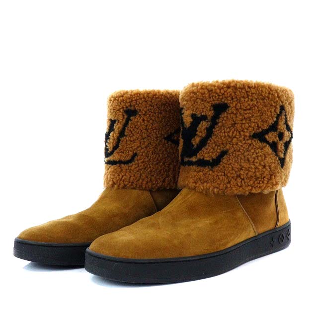 ルイヴィトン LOUIS VUITTON スノードロップ ライン アンクルブーツ 