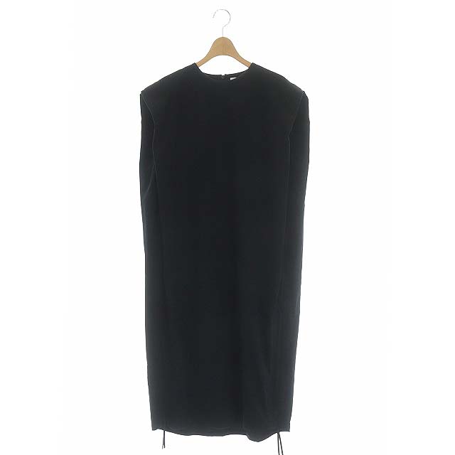 ハイク Hyke ss ノースリーブワンピース ロング ファスナースリット 黒 ブラック Es Os レディース 170 ベクトルパーク