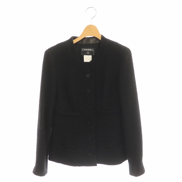 シャネル CHANEL 01A ココマークボタン ツイードジャケット バンド  