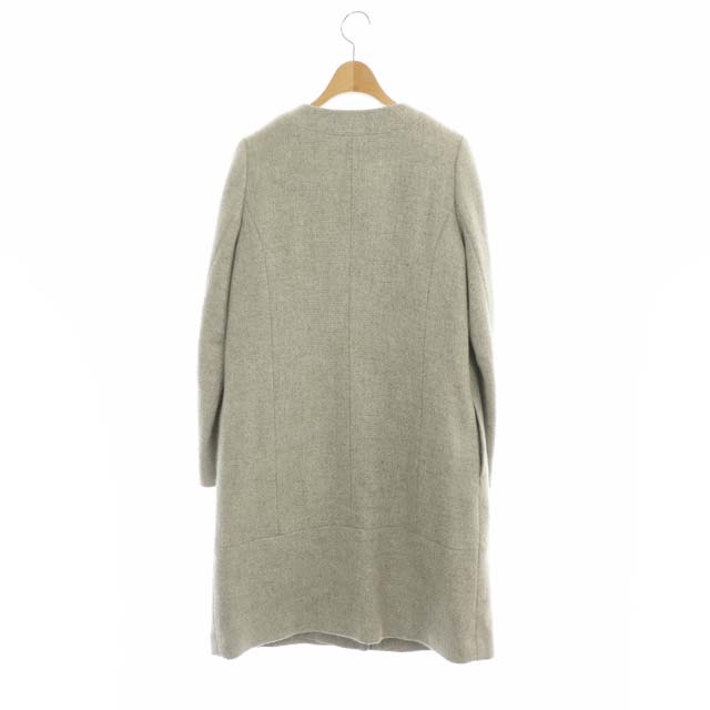 ナチュラルビューティーベーシック Natural Beauty Basic ウール ノーカラーコート アウター ロング M グレー Df Os レディース 170 ベクトルパーク