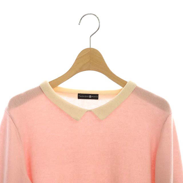 高島屋 Takashimaya デザインカラーカシミヤニット セーター 長袖 L ピンク Hk Os Sh レディース 170 ベクトルパーク