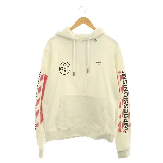 オフホワイト Off White Diag Stencil Hoodie プルオーバーパーカー スウェット 長袖 プリント 裏パイル M 白 ピンク 黒 ホワイト ブラック Es Os Ad メンズ 170 ベクトルパーク
