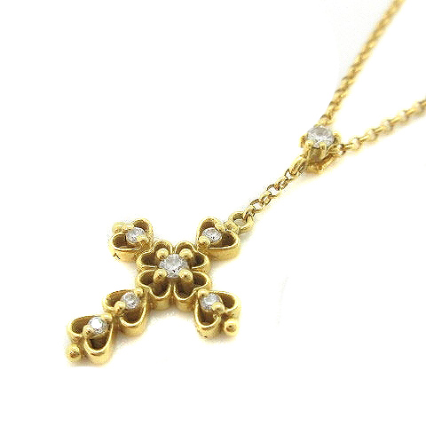 アーカー AHKAH ジェンヌロザリオ クロス ダイヤ ネックレス  