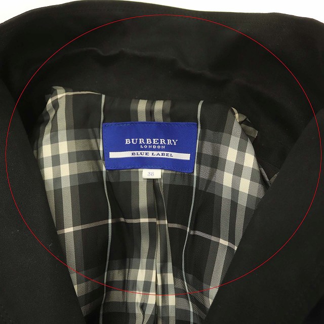 バーバリーブルーレーベル　美品テーラードジャケット　ノバチェック　ストレッチ38 BURBERRY BLUE LABEL テーラードジャケット 38 ノバチェック