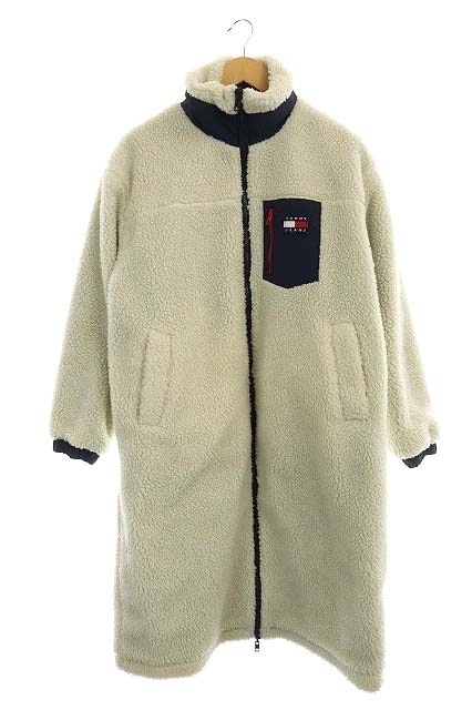 トミー TOMMY JEANS リバーシブルシェルパコート ボア アウター ロング 