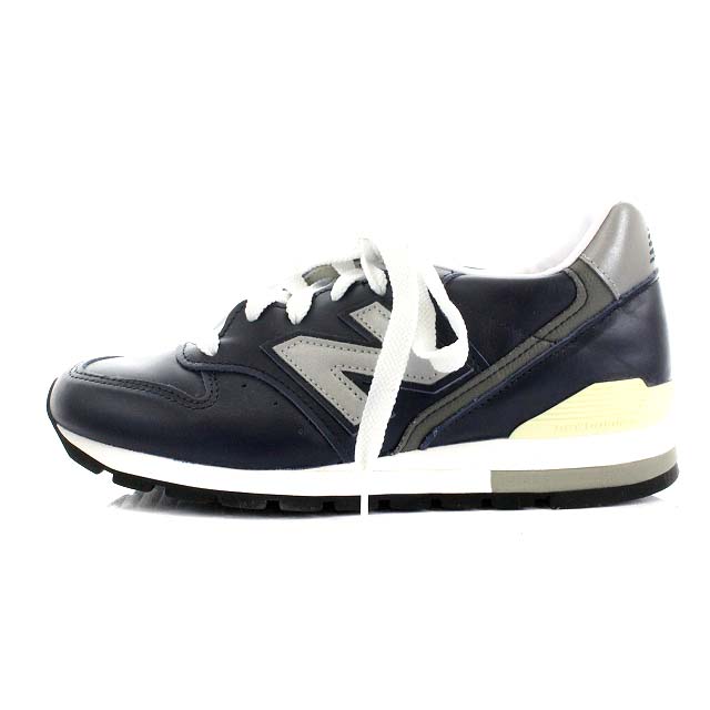 未使用品 ニューバランス New Balance M996ncb スニーカー シューズ ロゴ レザー 24 0cm グレー 紺 ネイビー An3 Ad レディース 170 ベクトルパーク