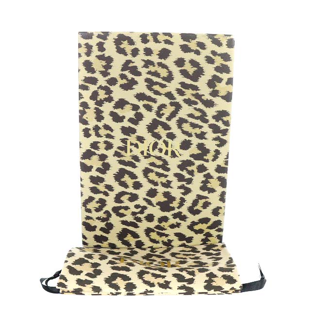 未使用品 クリスチャンディオール レオパード柄 パンプス 22cm クリスチャンディオール Christian Dior ミッツァ MIZZA ストラップ