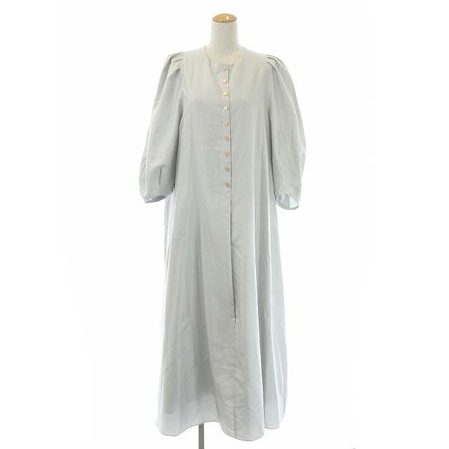 エブール Ebure シルクワンピース 長袖 ロング フレア インナー付き 38 ライトグレー Cm Os Sh レディース 170 ベクトルパーク