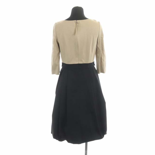 トゥービーシック To Be Chic バイカラー 七分袖 バルーンスカートワンピース ひざ丈 切替 38 ベージュ 黒 ブラック Df Os レディース 170 ベクトルパーク トゥービーシック To Be Chic バイカラー 七分袖 バルーンスカートワンピース ひざ丈 切替 38 ベージュ 黒 ブラック Df Os レディース 170 ベクトルパーク