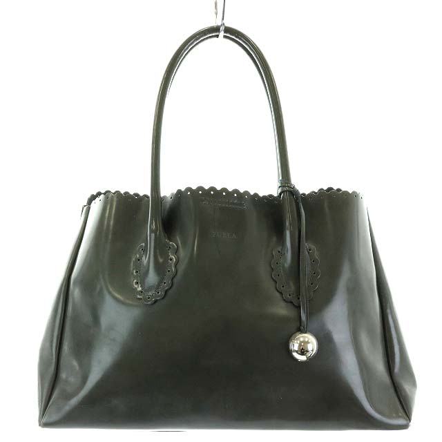 フルラ FURLA トートバッグ ハンドバッグ スカラップ レザー 牛革 
