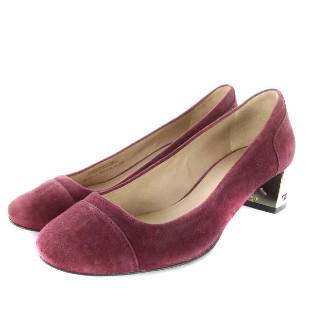 トリーバーチ TORY BURCH パンプス スエード チャンキーヒール 