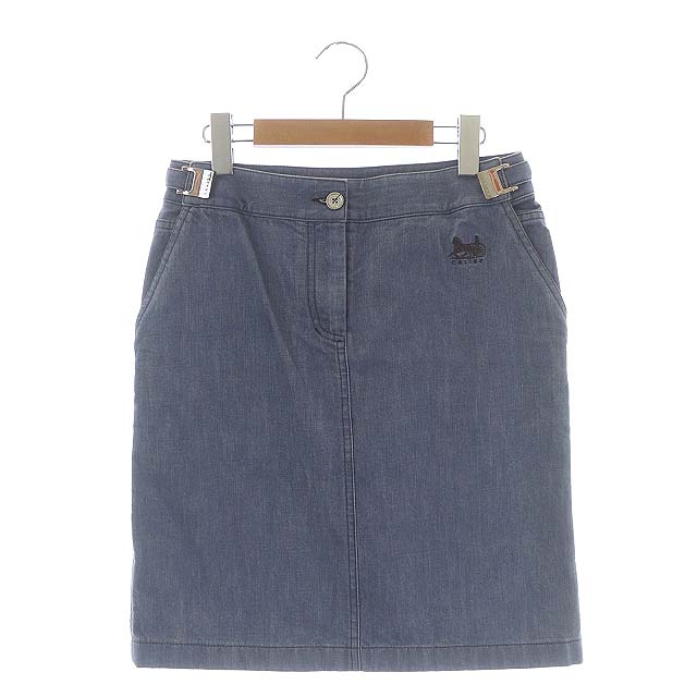 セリーヌ CELINE ヴィンテージ ロゴ刺繍 ベルトデザイン デニム  