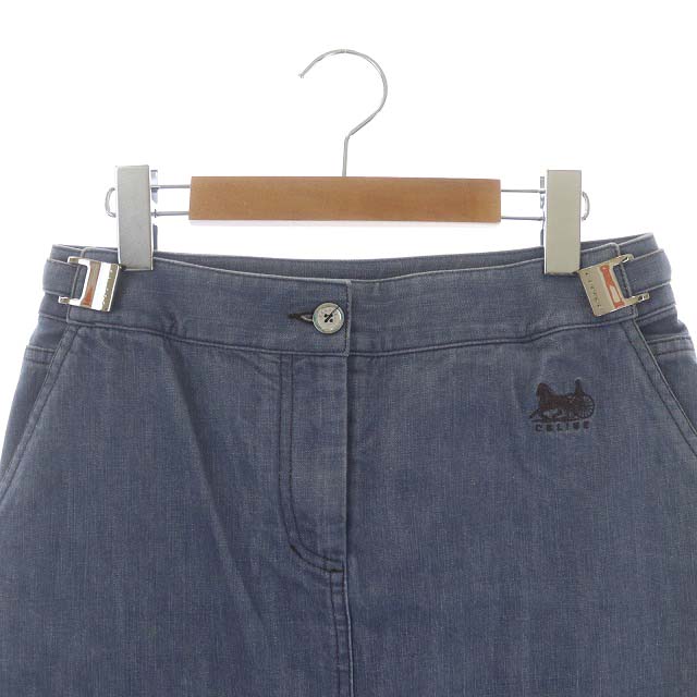 セリーヌ CELINE ヴィンテージ ロゴ刺繍 ベルトデザイン デニム  