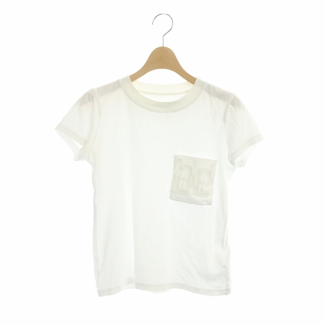 エルメス HERMES 刺繍ポケット クルーネック Tシャツ カットソー 半袖 