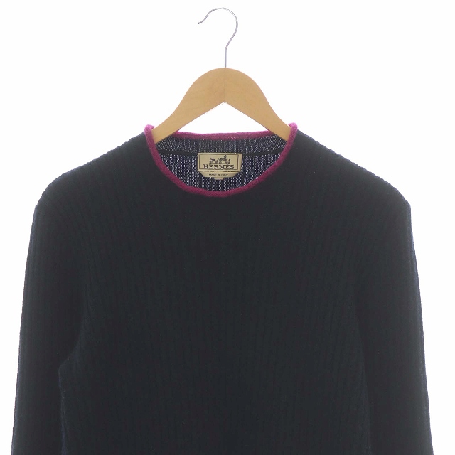 エルメス HERMES カシミヤモックカラーネックニット セーター 長袖  