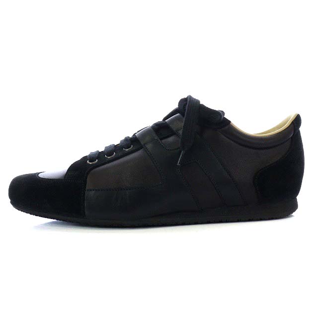 エルメス HERMES スニーカー ローカット Hロゴ レザー スエード 40.5 