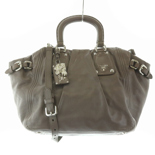 プラダ PRADA ショルダーバッグ ハンドバッグ 2way レザー ロゴ 