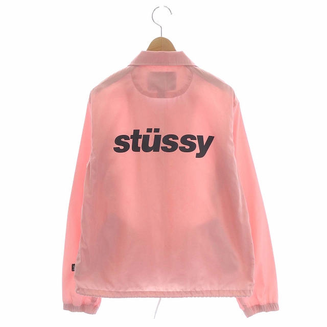 stüssy ピンク ナイロンジャケット コーチジャケット stussy ステューシー コーチジャケット ナイロンジャケット ピンク L