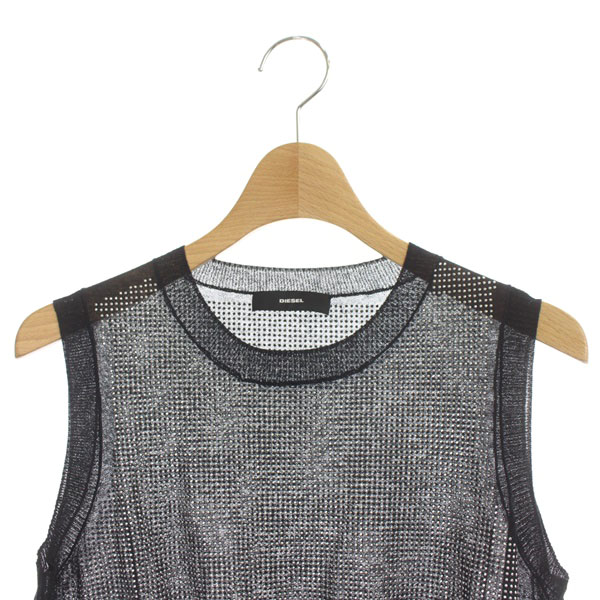 ディーゼル DIESEL カットソー ベスト ニット ノースリーブ スタッズ 