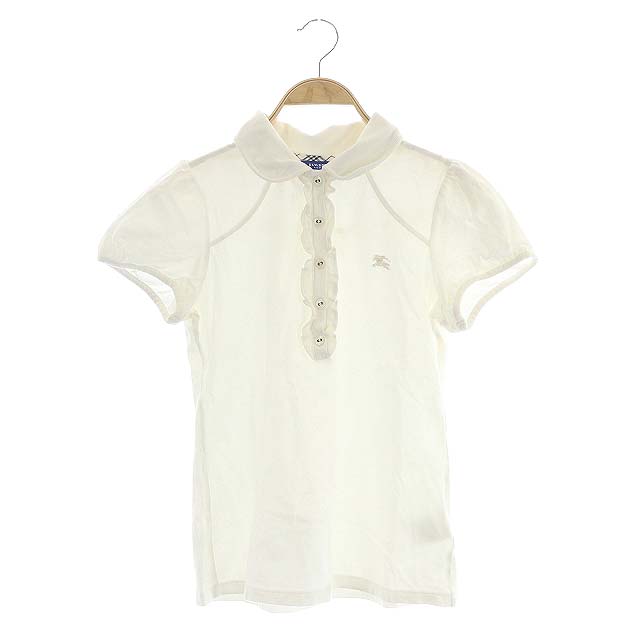 バーバリーブルーレーベル BURBERRY BLUE LABEL フリルポロシャツ 