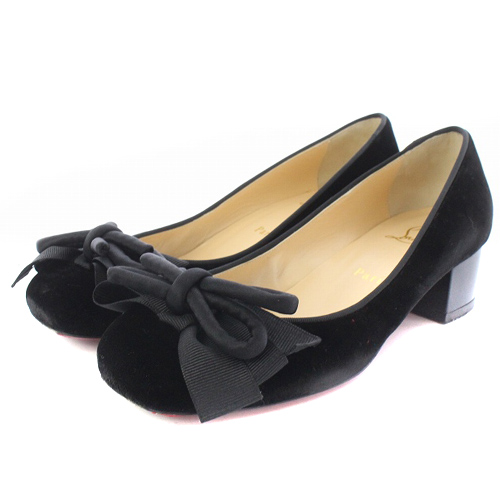 クリスチャンルブタン Christian louboutin パンプス スクエアトゥ 