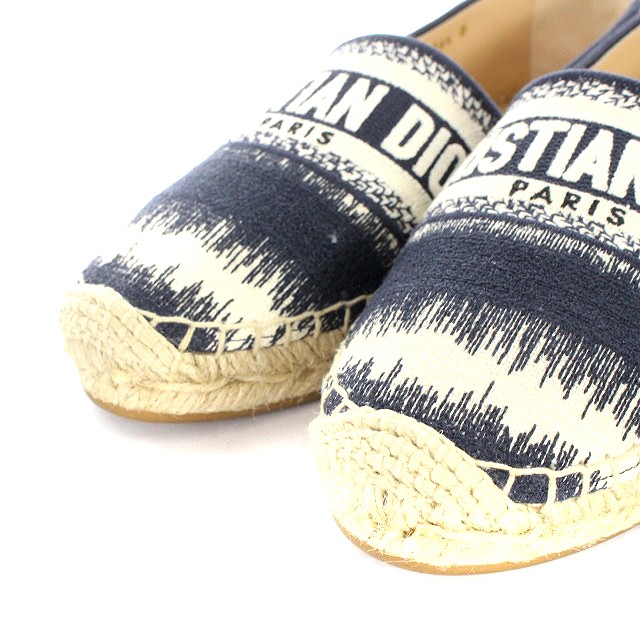 Dior エスパドリーユブーツ ネイビー Christian Dior エスパドリーユ ネイビー/ホワイト Dior