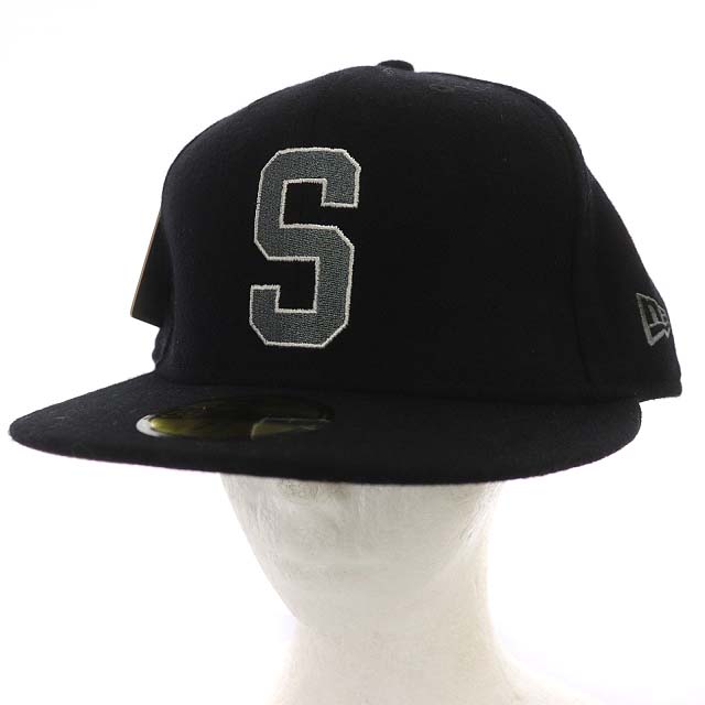 ステューシー STUSSY NEW ERA S ロゴキャップ 帽子 野球帽 7 5/8 黒 