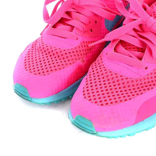 ナイキ NIKE エアマックス90 ブリーズ GS スニーカー 24cm ピンク 