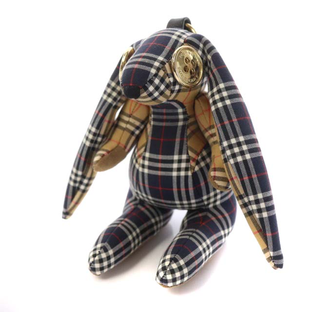 バーバリー BURBERRY チャーム うさぎ ノバチェック ナスカン