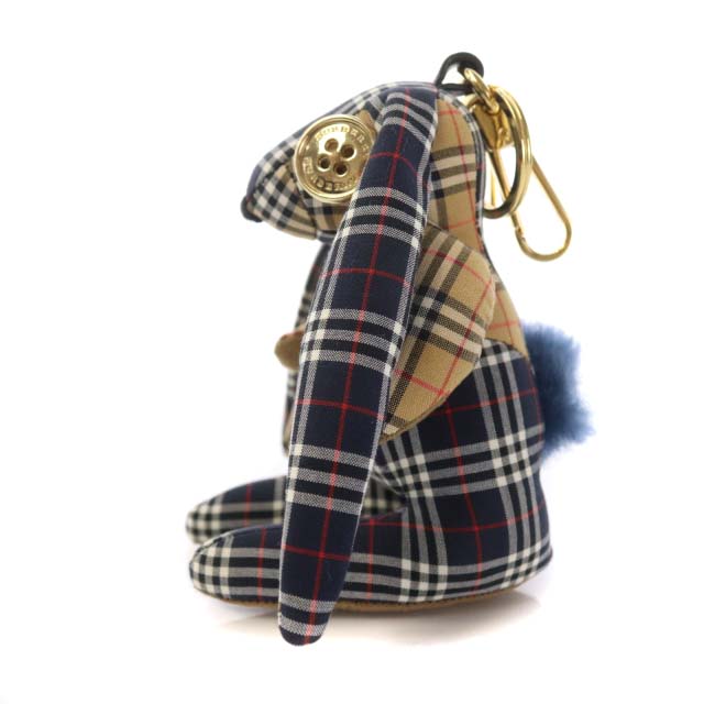 バーバリー BURBERRY チャーム うさぎ ノバチェック ナスカン